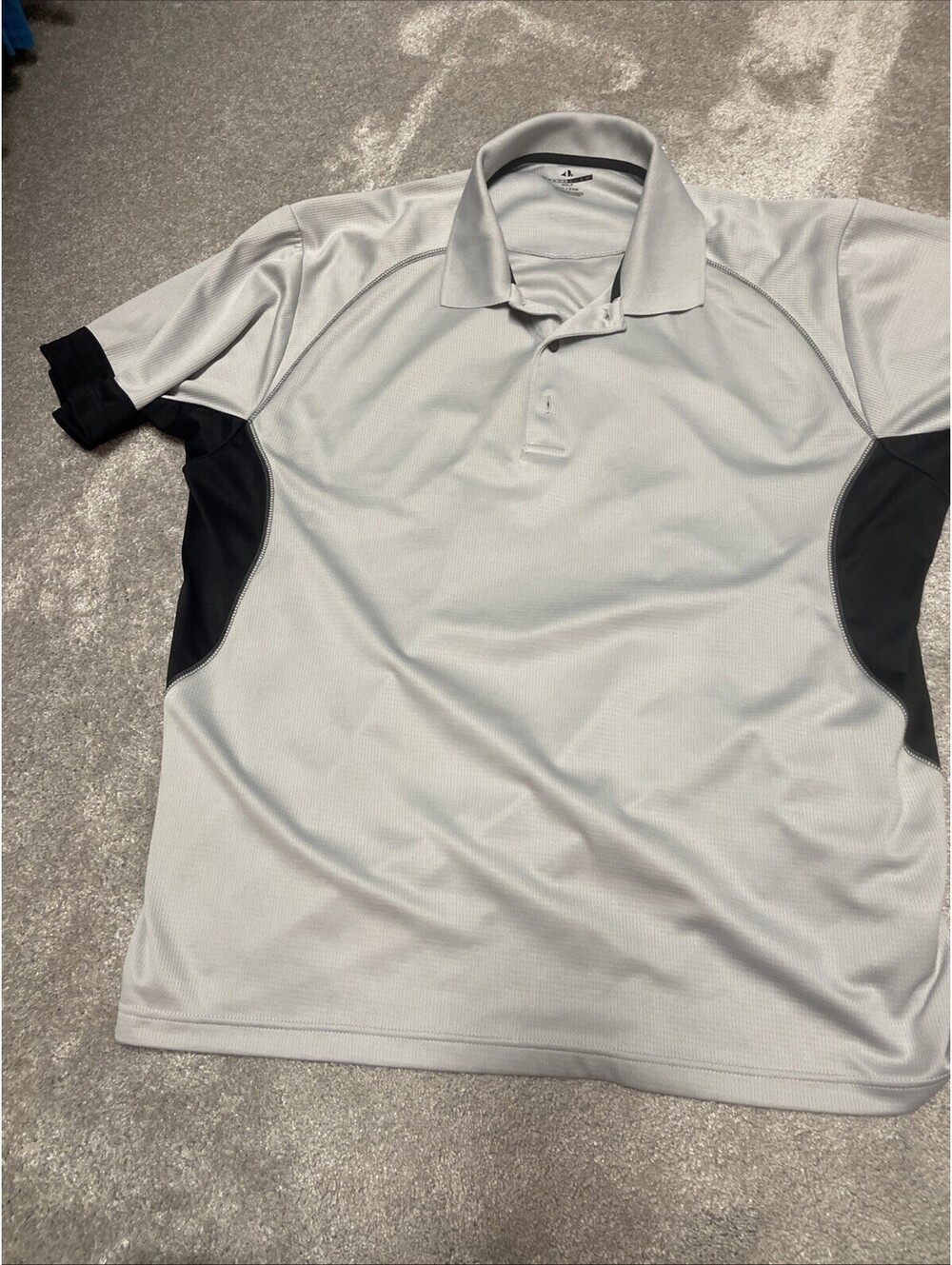 Grand Slam Men's Golf Polo Shirt - Blue Gray/Cream, XXL